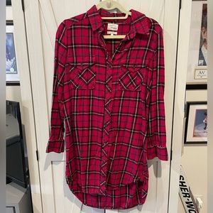 Aritzia plaid flannel dress